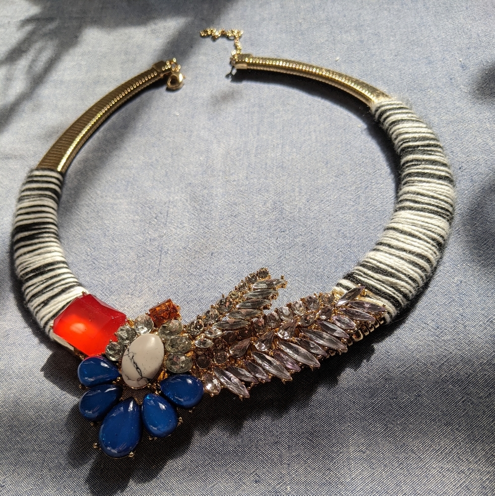 Baublebar gold jewel choker necklace og packaging